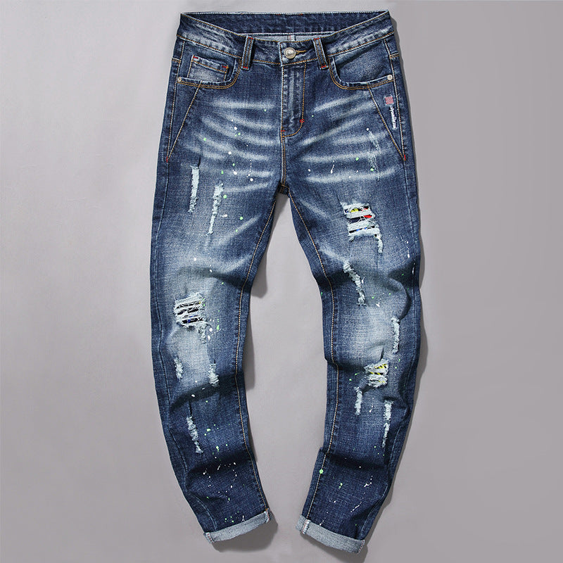Herren Casual Jeans Bunt Farbenfroh Design - IdealeKleiden