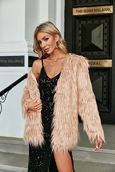 Veste de luxe en fausse fourrure pour femmes Douce et élégante