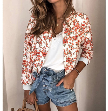 Blouson fleuri élégant pour femme