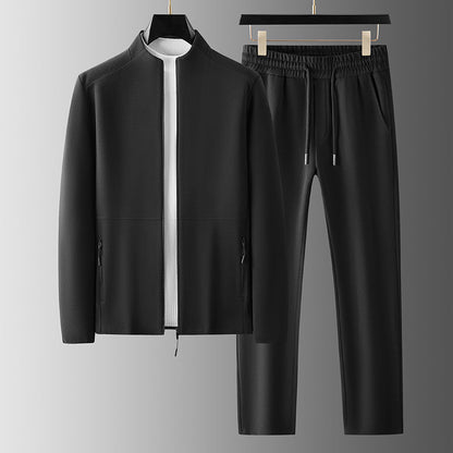 Veste de survêtement sportive avec col montant élastique