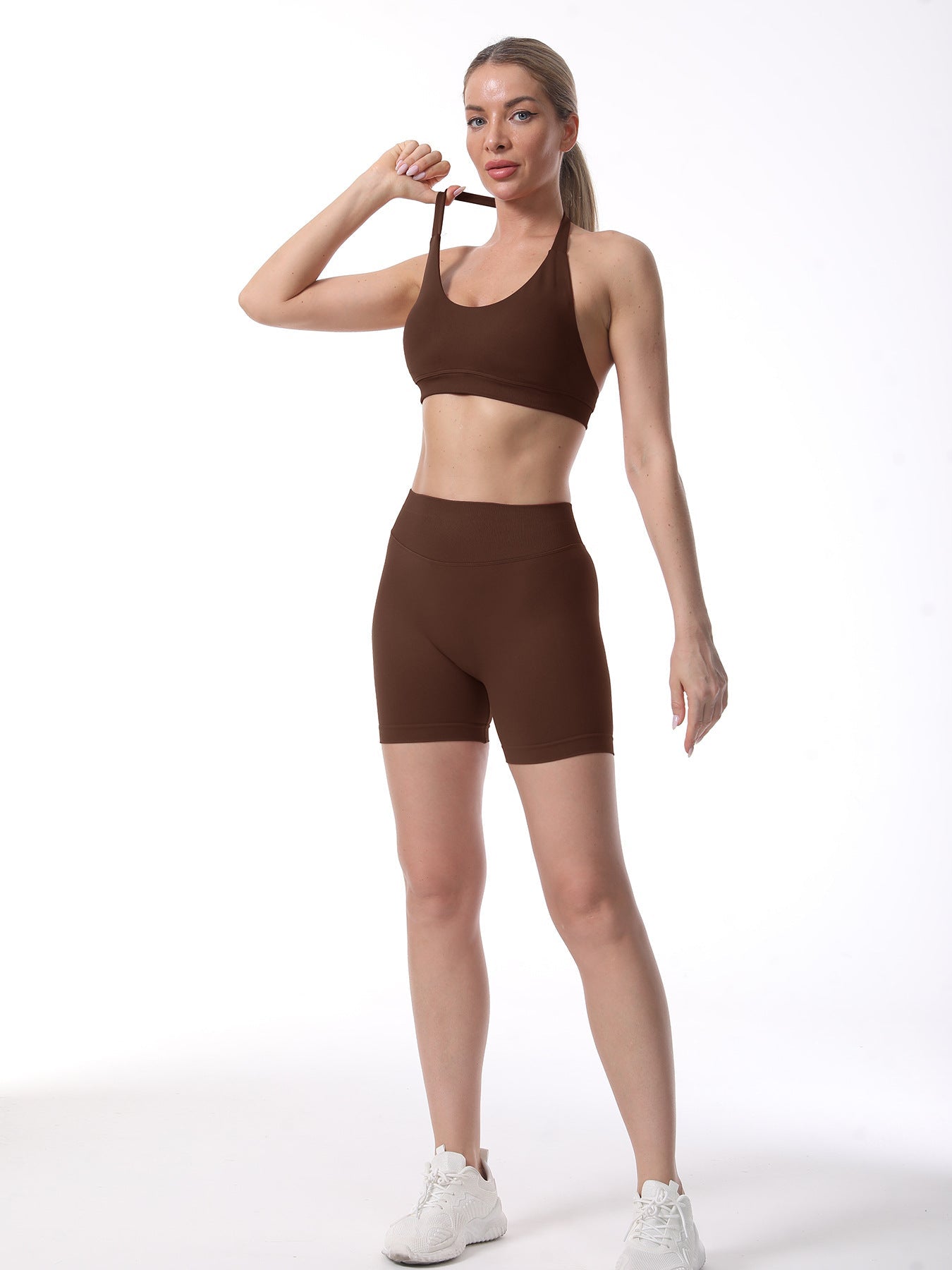 Ensemble Soutien-Gorge et Short de Sport Femme Vêtements de Sport Fonctionnels