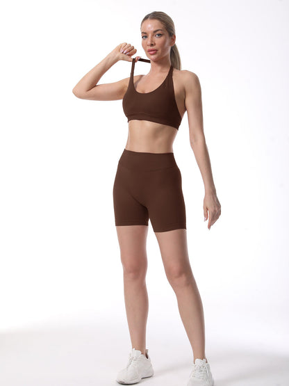 Ensemble Soutien-Gorge et Short de Sport Femme Vêtements de Sport Fonctionnels
