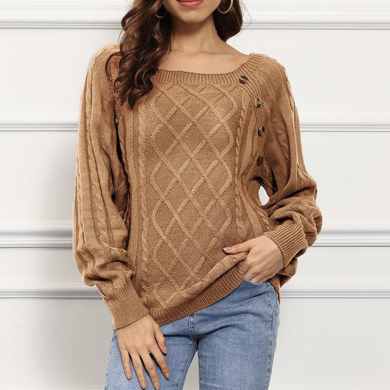 Pull en tricot torsadé, design élégant
