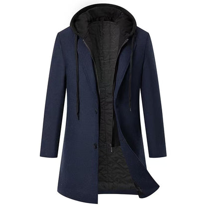 Veste longue femme Capuche amovible Doublure intérieure tendance