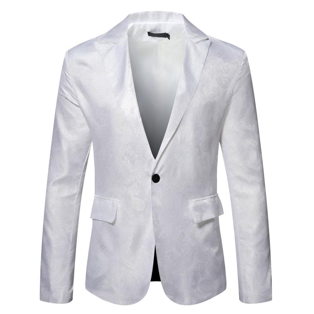 Blazer homme motif cachemire élégant coupe slim