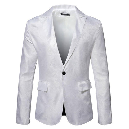Blazer homme motif cachemire élégant coupe slim