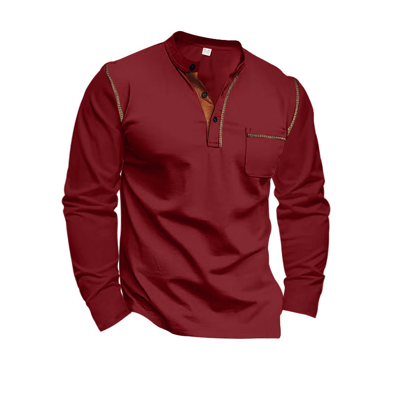 T-shirt manches longues homme design moderne contrasté