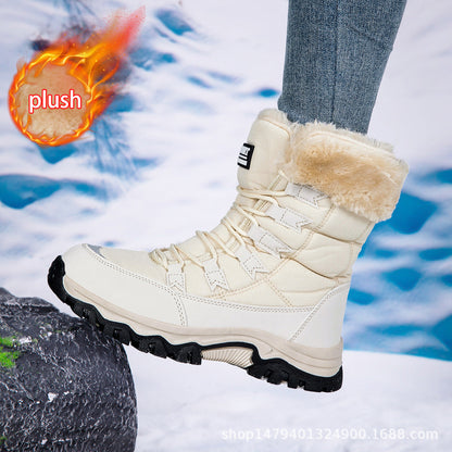 Bottes d'hiver pour femmes Doublure polaire chaude Antidérapantes