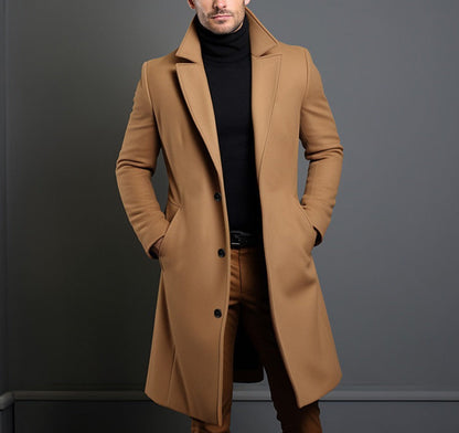 Manteau en laine pour homme, élégant et moderne