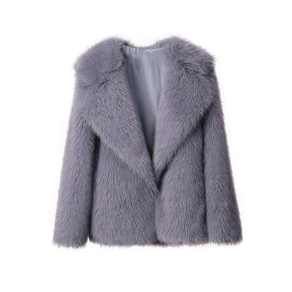 Veste femme en fausse fourrure élégante douce coupe