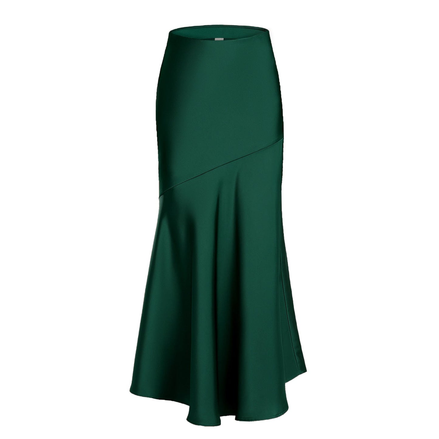 Jupe longue femme Élégante Fluide Coutures en diagonale