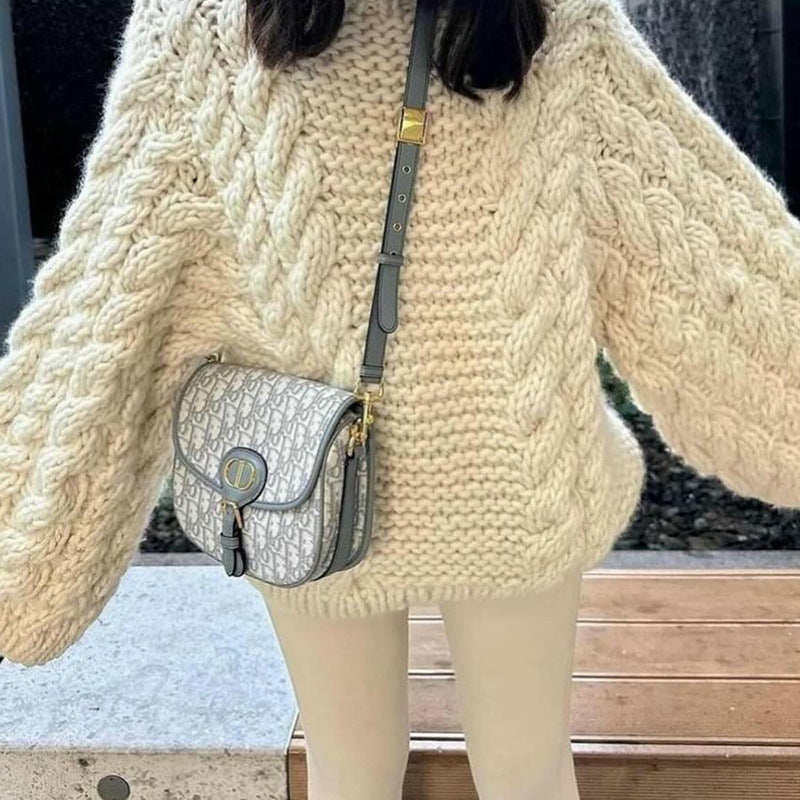 Pull oversize femme en grosse maille douce