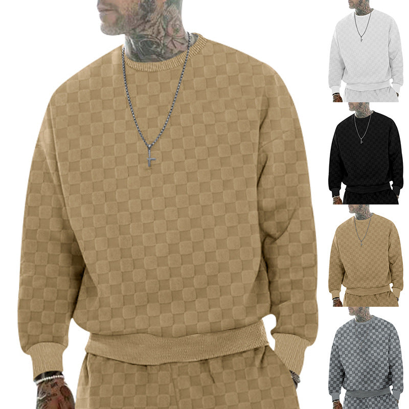 Herren Oversize Pullover Bequem Großzügig Strukturiert - IdealeKleiden