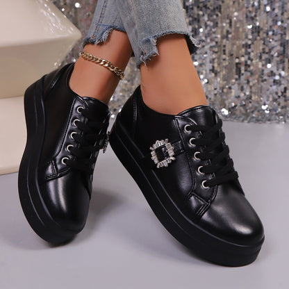 Chaussures compensées à paillettes et cristaux pour femmes