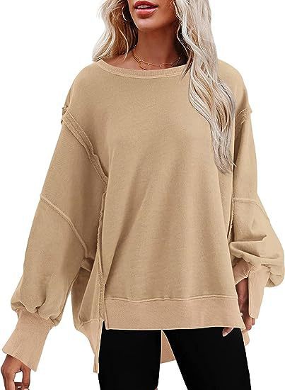 Sweat-shirt Femme Décontracté Confortable avec Fentes