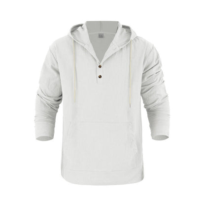 Sweat à capuche pour homme avec poches et boutons