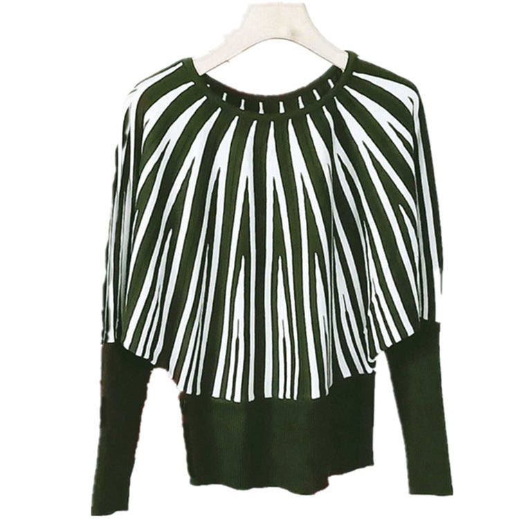 Pull rayé doux oversize pour femme