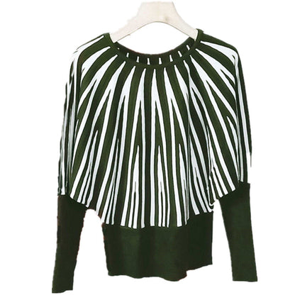 Pull rayé doux oversize pour femme