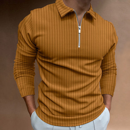 Polo pour homme style moderne avec fermeture éclair