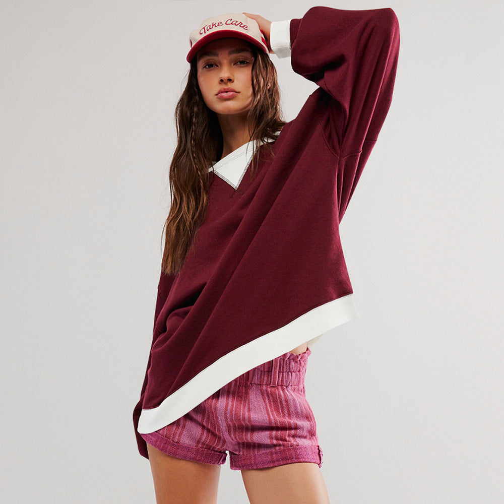 Sweat-shirt Femme Oversize Doux Moderne