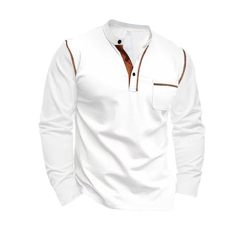 T-shirt manches longues homme design moderne contrasté