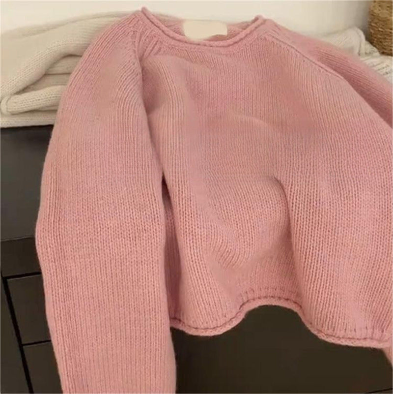Femmes Pull ample confortable en coton doux