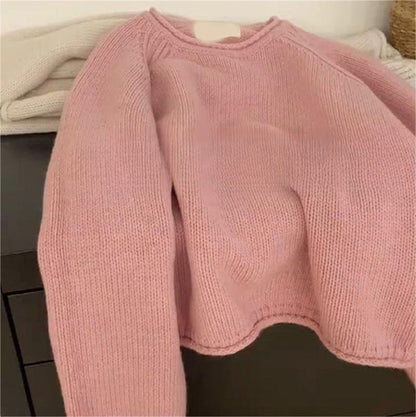 Femmes Pull ample confortable en coton doux