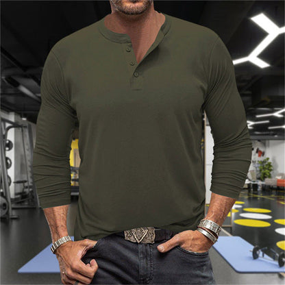 T-shirt à manches longues pour homme respirant confort coton