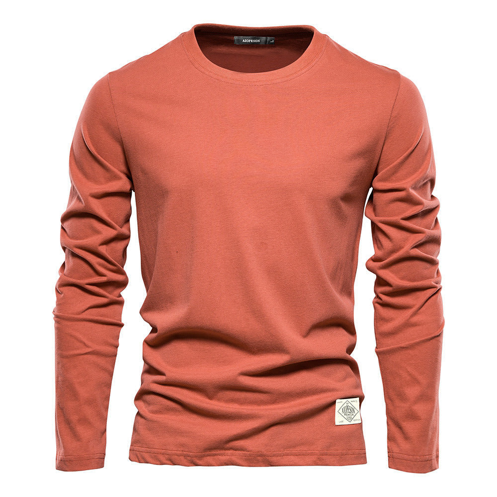 T-shirt manches longues en coton coupe moderne pour homme