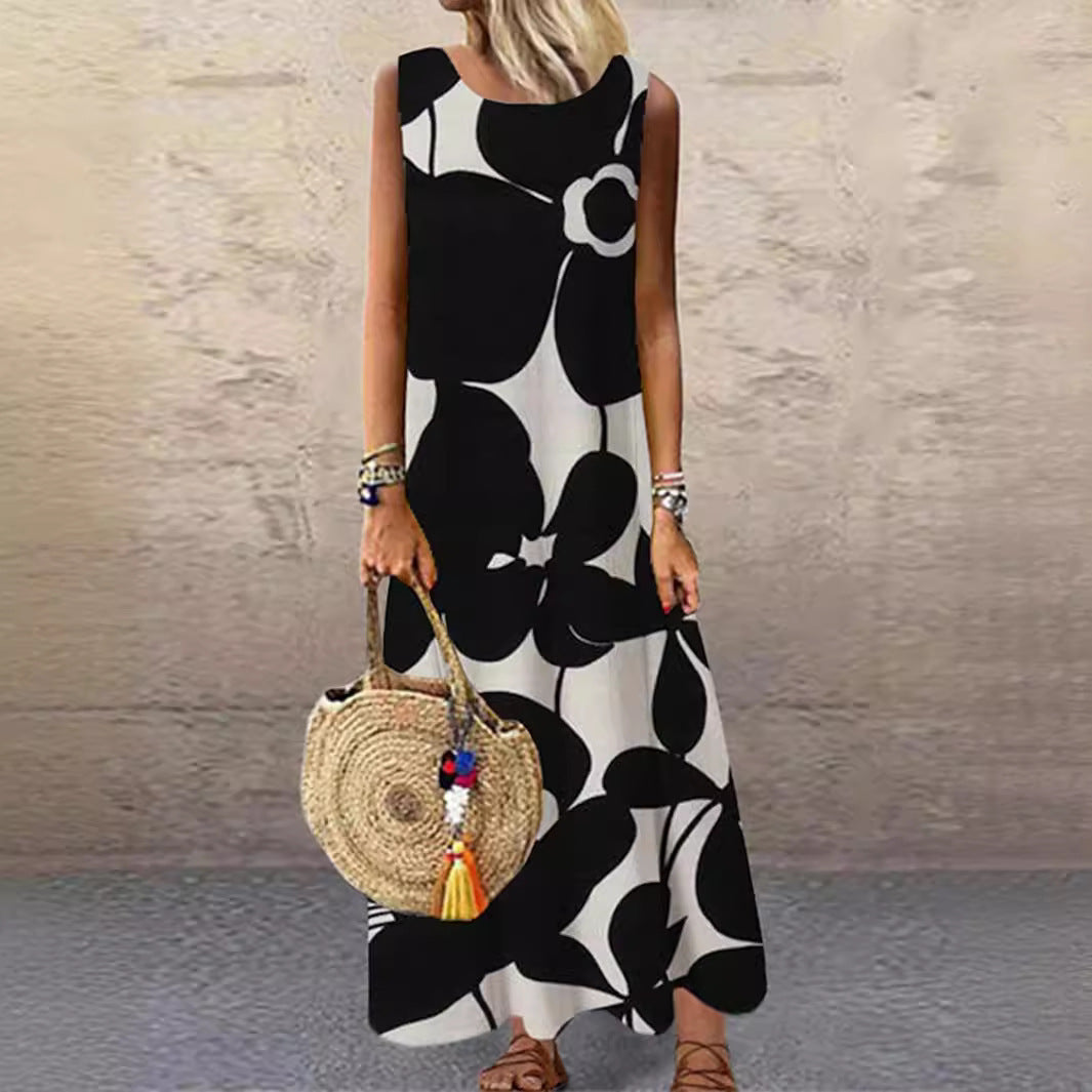 Robe d'été femme florale légèreté froncée