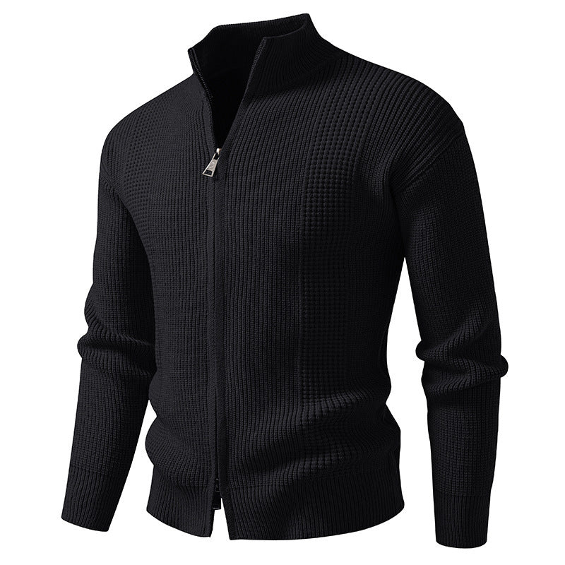 Cardigan pour homme col montant fermeture rapide