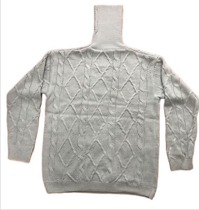 Pull tricoté homme col montant motif torsadé élégant