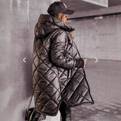 Damen Steppjacke Lässig Kapuze Praktisch - IdealeKleiden