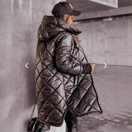 Damen Steppjacke Lässig Kapuze Praktisch - IdealeKleiden