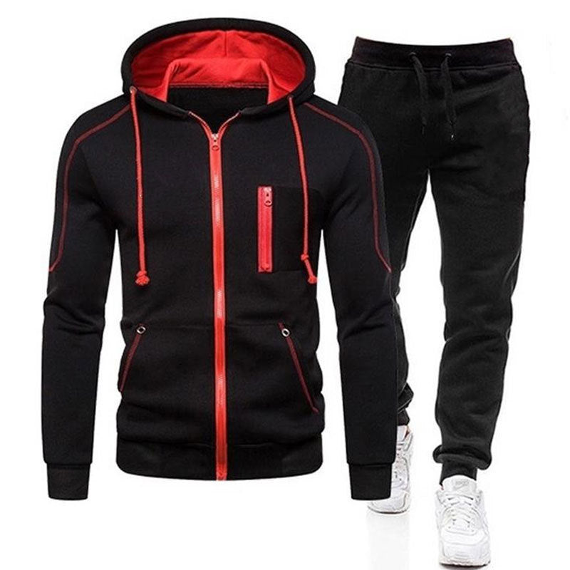Survêtement de sport pour homme actif avec poches zippées