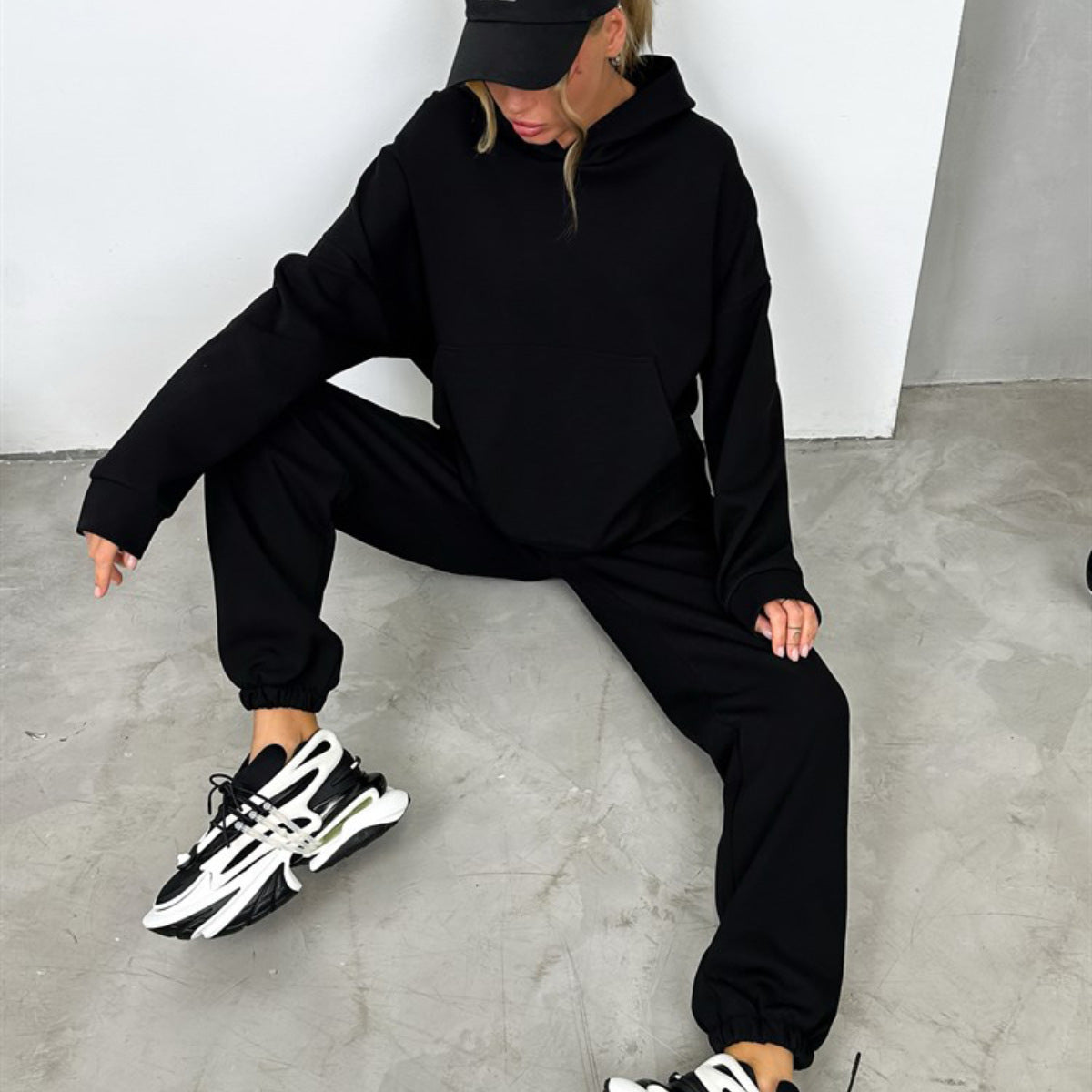 Damen Sportanzug Set Bequem Elastisch - IdealeKleiden