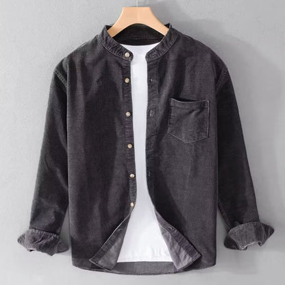 Chemises Homme Slim Fit Col Mandarin Design Élégant