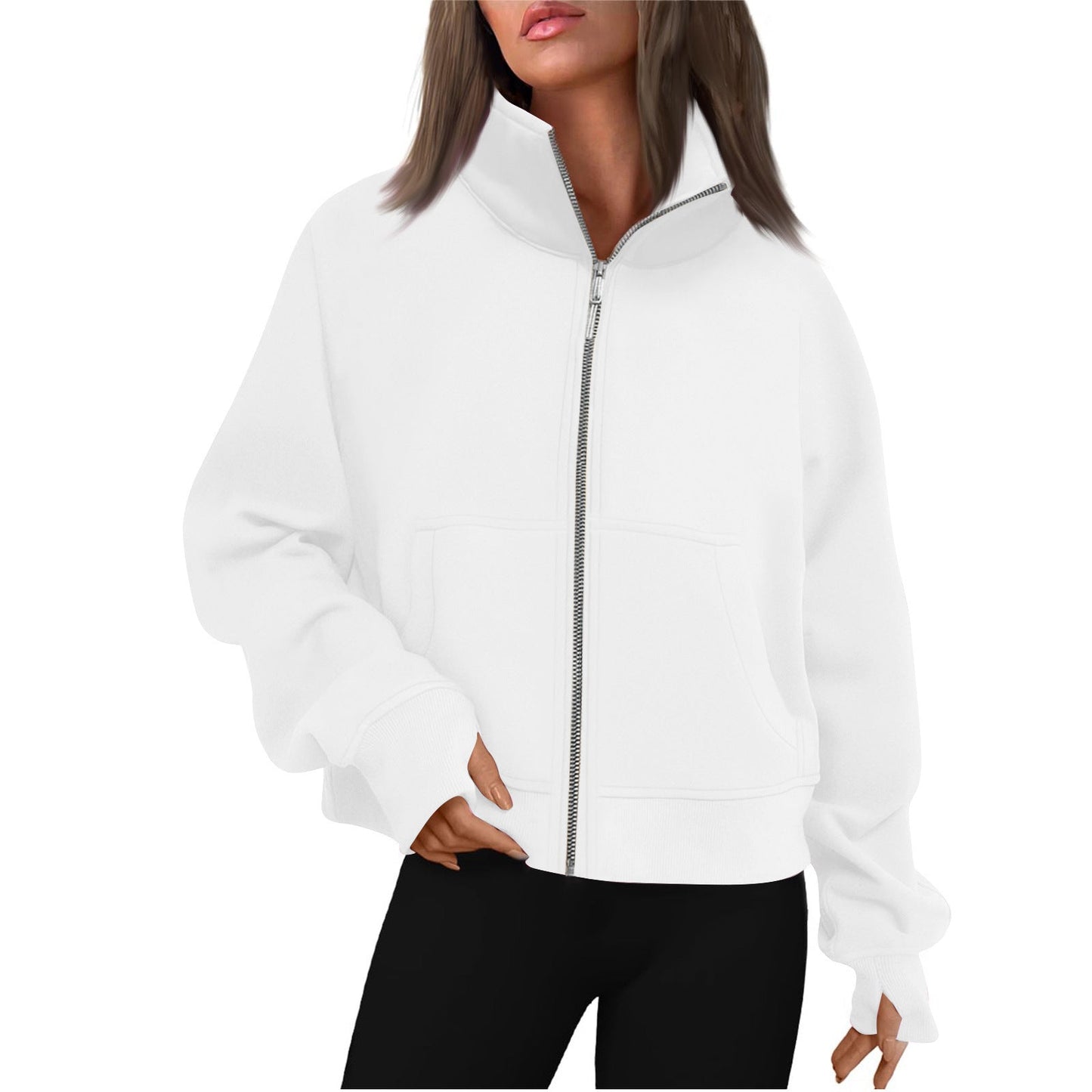 Veste de survêtement femme col montant confortable