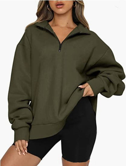 Pull pour femme ample décontracté à manches courtes moderne