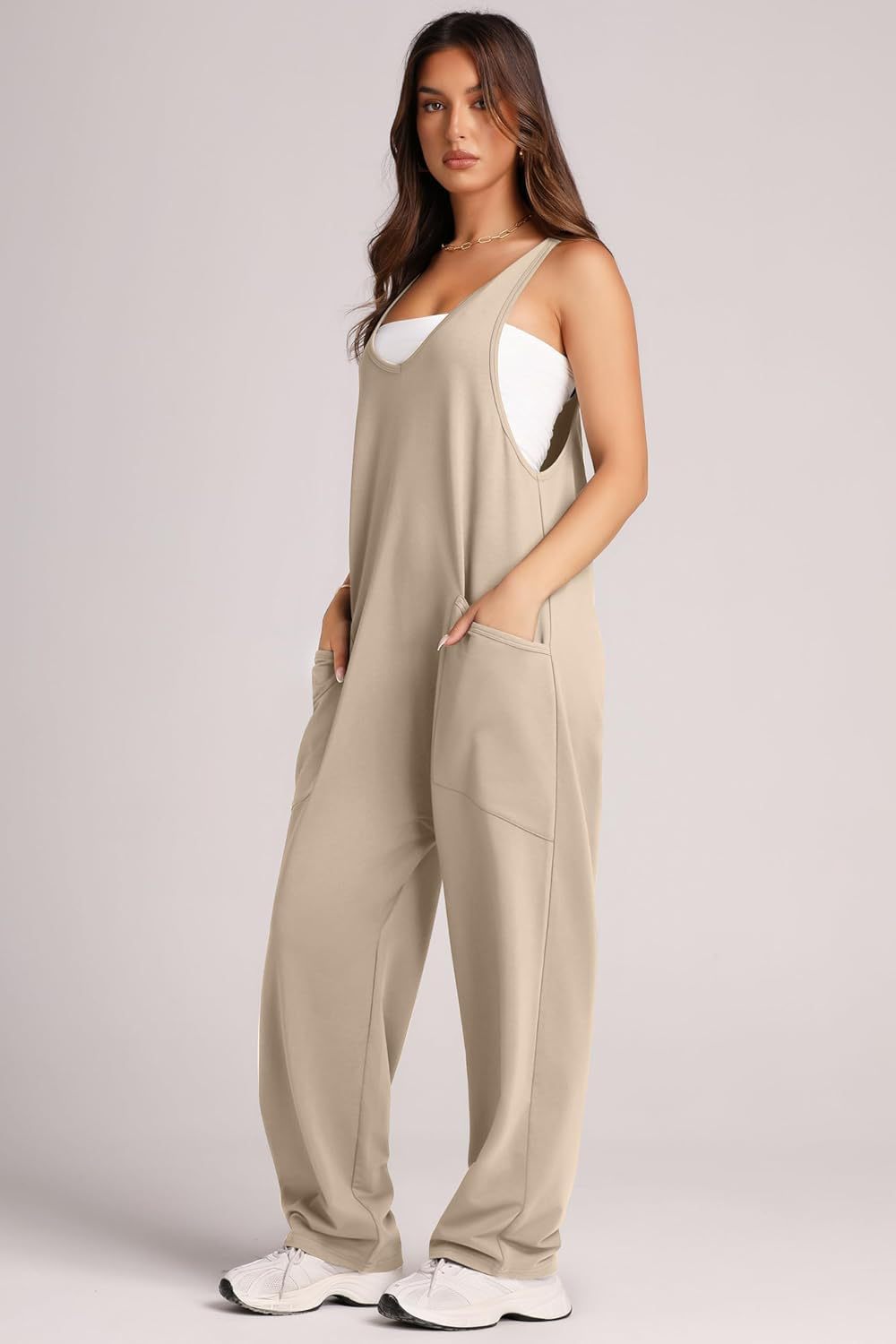 Combinaison femme confort avec grandes poches et tissu stretch