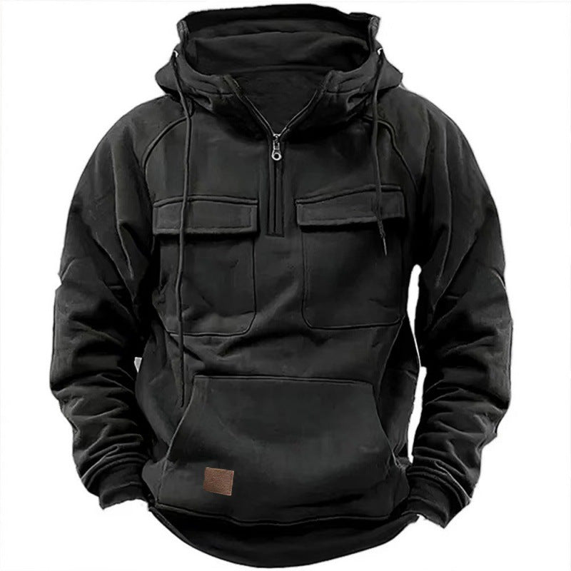 Sweat-shirt à capuche Grande taille Confort Coton