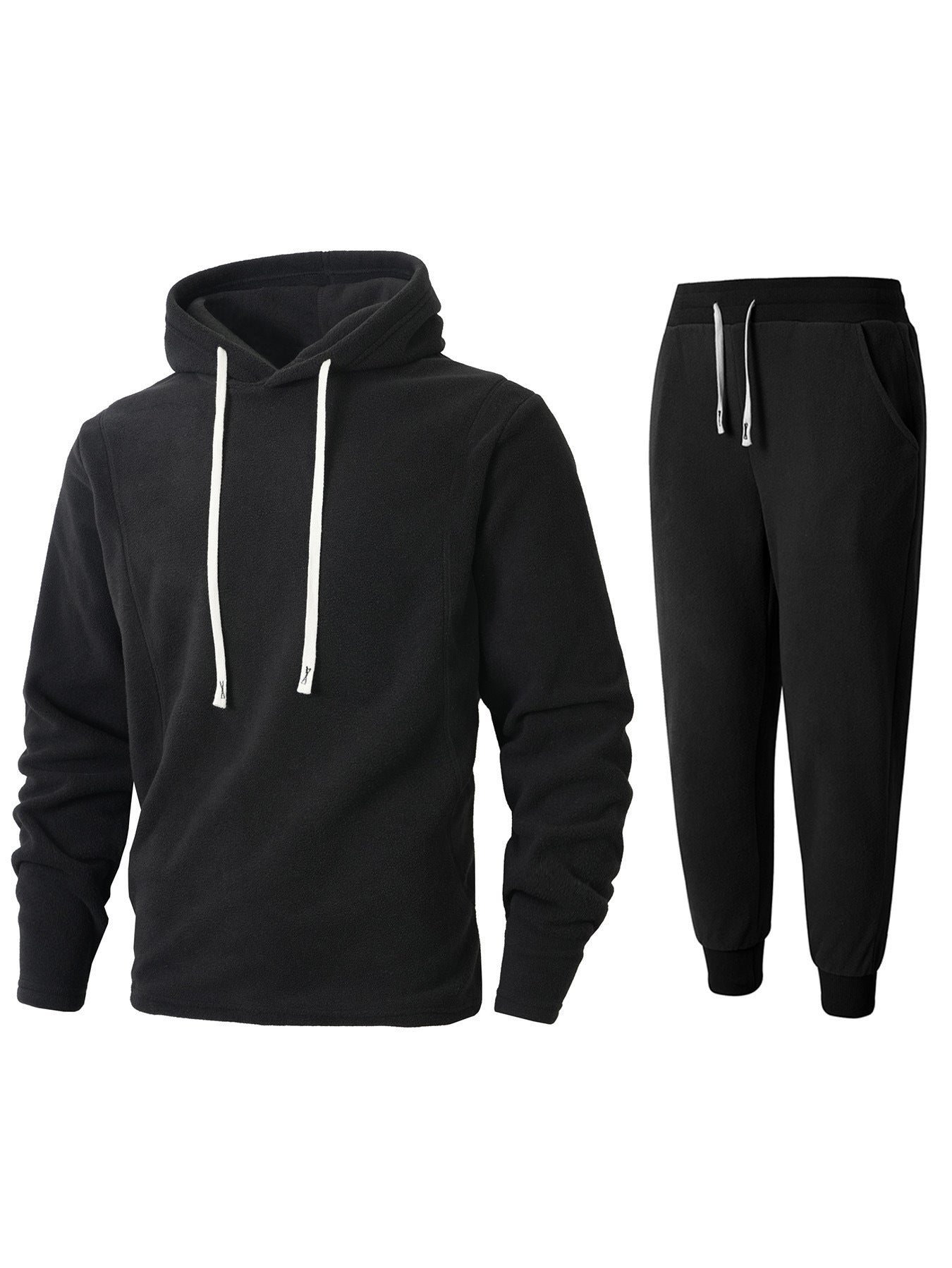 Ensemble de sport pour hommes en polaire à capuche et jogging
