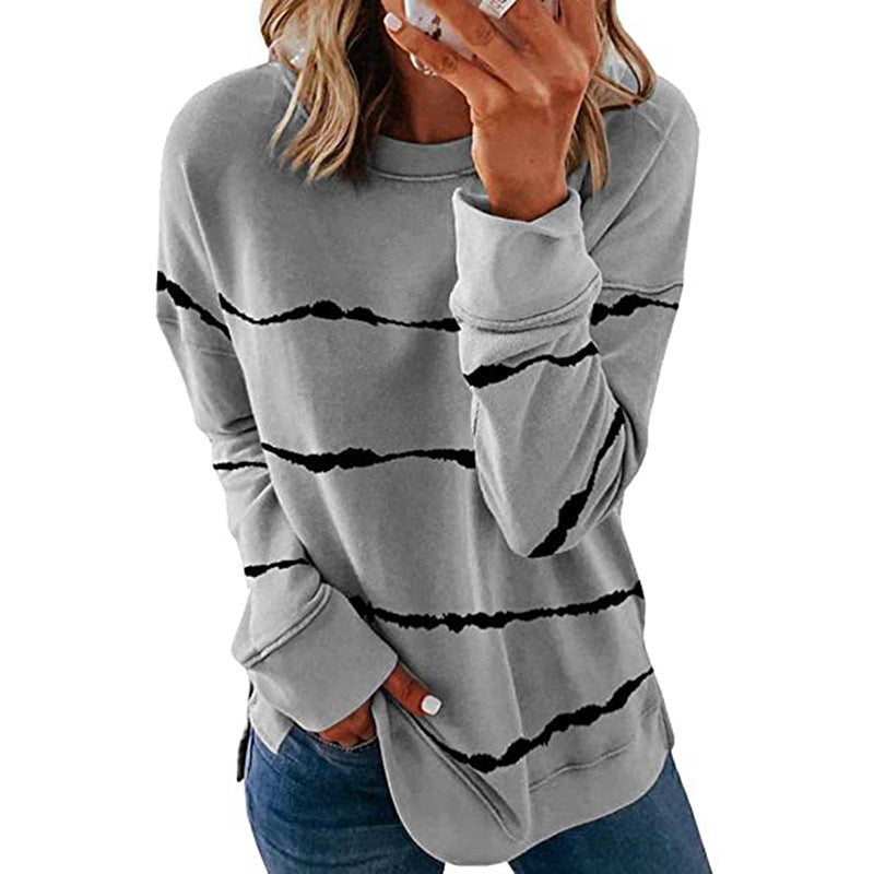 Sweat-shirt pour femme à rayures style moderne