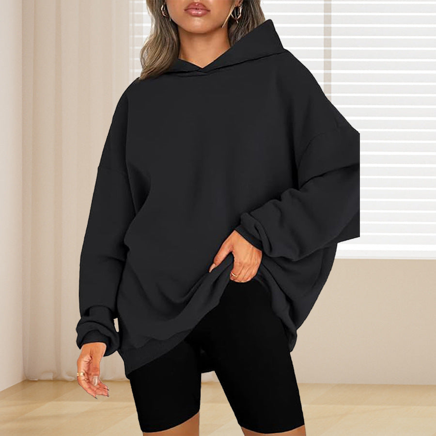 Pull ample à capuche femme