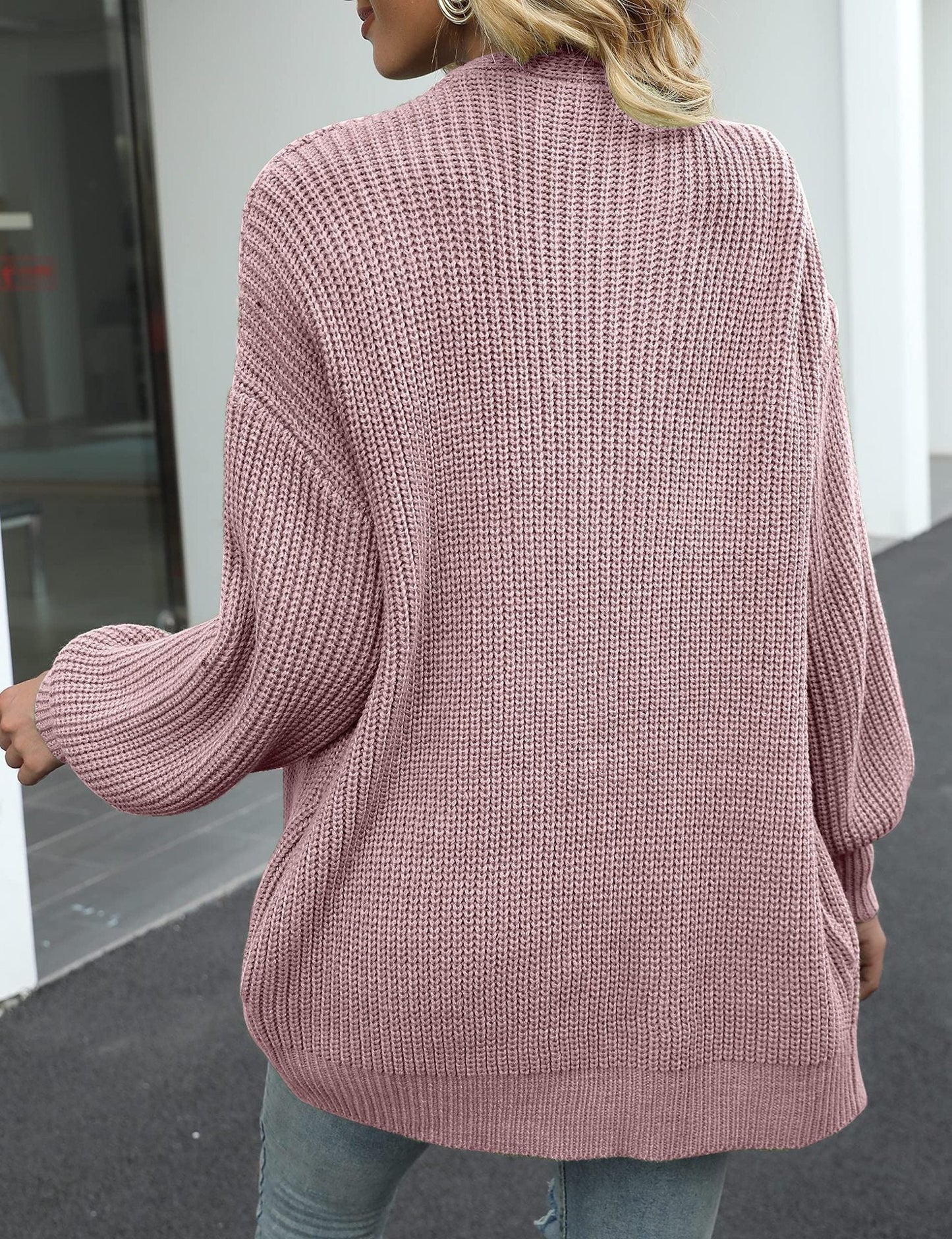 Gilet femme maille oversize coupe ample