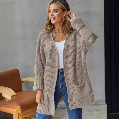 Cardigan femme tricot poches élégant