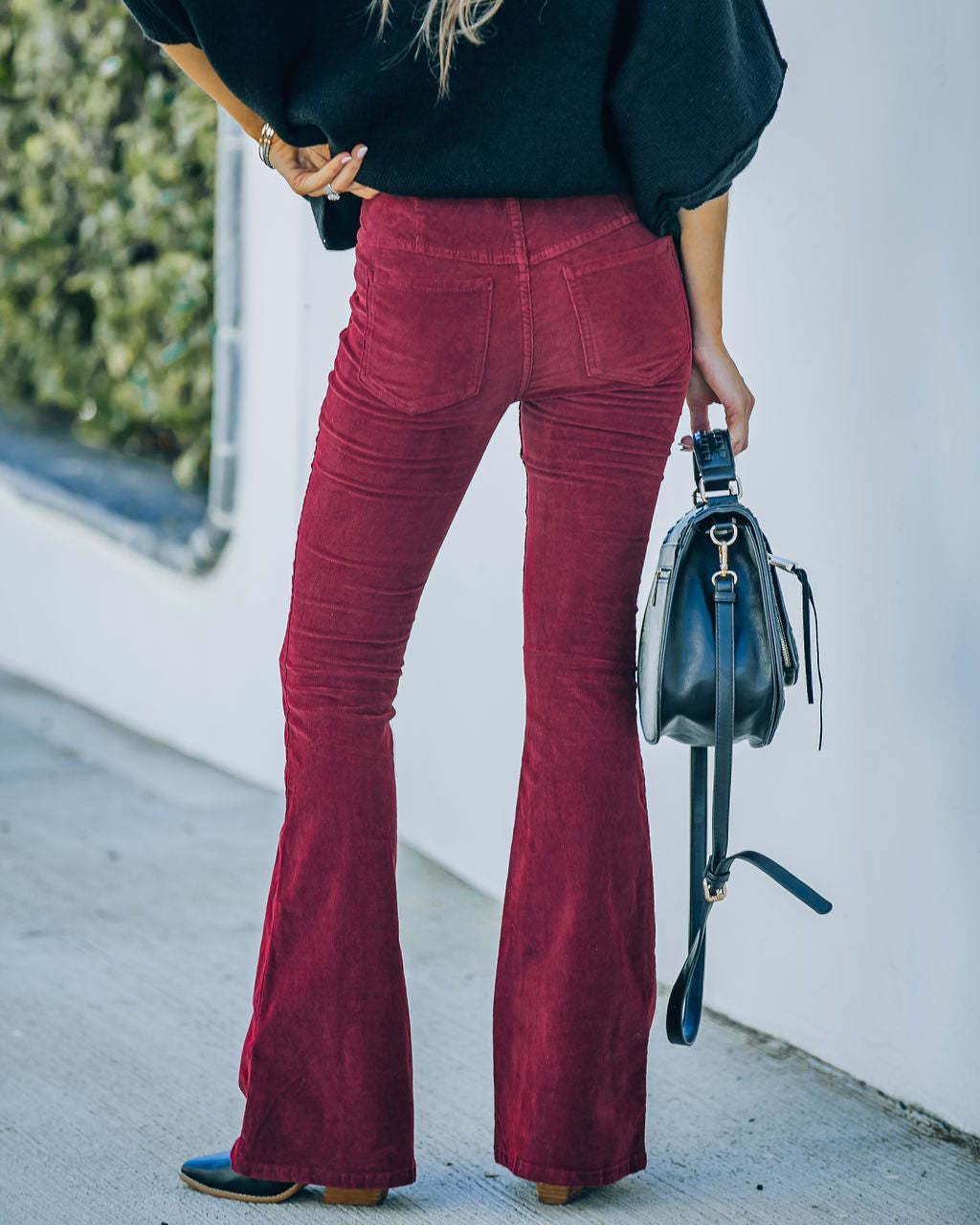 Pantalon élégant pour femme effet velours