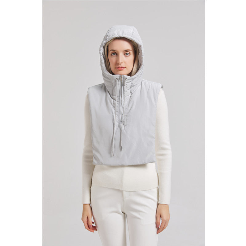 Veste à capuche pour femme Col montant Ajustable Élégant