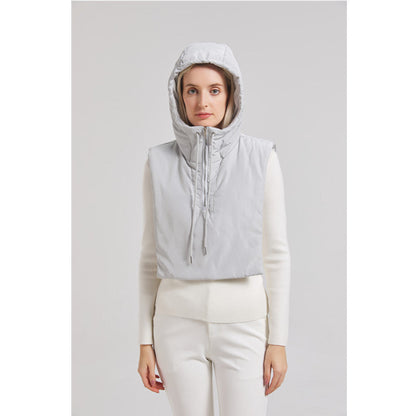 Veste à capuche pour femme Col montant Ajustable Élégant