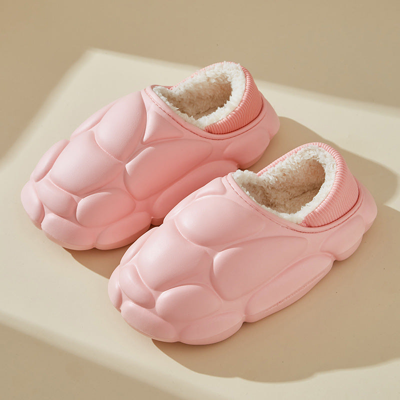 Chaussons antidérapants doux doublés pour femmes